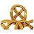 Spilla Infinito Chanel CC placcata oro D'oro - vista 6