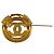Goldene Chanel Gold Plated CC Spring runde Brosche - Ansicht 2