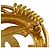 Goldene Chanel Gold Plated CC Spring runde Brosche - Ansicht 6