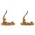 Orecchini a clip rotondi Sunburst Chanel CC placcati in oro D'oro - vista 5