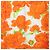 Hermès Les Pivoines Seidentuch Orange 90 - Ansicht 2