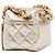 Goldene Chanel CC gesteppte Metallic-Lammleder Cube Zip Clutch mit Kette Vanity Bag - Ansicht 2