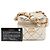 Goldene Chanel CC gesteppte Metallic-Lammleder Cube Zip Clutch mit Kette Vanity Bag - Ansicht 7