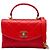 Borsa Chanel Small Quilted Lambskin Trendy Spirit Top Handle Bag Satchel Rossa Rosso