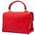 Borsa Chanel Small Quilted Lambskin Trendy Spirit Top Handle Bag Satchel Rossa Rosso - vista 2
