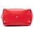 Double Borsa Satchel Prada in vitello Glace rossa con doppio manico e doppia tasca Rosso - vista 3