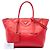 Double Borsa Satchel Prada in vitello Glace rossa con doppio manico e doppia tasca Rosso - vista 7
