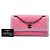 Borsa a tracolla Chanel CC in tweed trapuntato rosa con patta a fisarmonica - vista 7