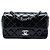 Chanel Mini Rectangular Classic Patent Single Flap Crossbody Bag schwarz
