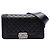Borsa a tracolla Chanel Boy Flap in pelle d'agnello matelassé, nera, dimensione Old Medium Nero