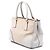 Borsa Galleria Double Zip Small in tela e pelle City Calf bianca Prada Bianco - vista 2