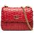 Borsa a tracolla Red Gucci Mini GG Marmont in vimini glassato Rosso