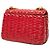 Borsa a tracolla Red Gucci Mini GG Marmont in vimini glassato Rosso - vista 2