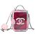 Borsa Vanity Verticale Chanel CC Rainbow in PVC rosa con filigrana