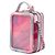 Borsa Vanity Verticale Chanel CC Rainbow in PVC rosa con filigrana - vista 2
