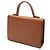 Borsa Satchel Burberry in pelle di vitello marrone - vista 2