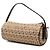 Borsa Pochette Barrel Fendi Zucchino Canvas Beige - vista 2