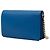 Borsa a tracolla Prada Saffiano Lux Monochrome Wallet on Chain Blu - vista 2