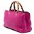 Bamboo Bolsa Shopper Satchel Gucci Medium em couro de bezerro rosa com bambu - vista 2