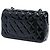 Bolsa Tiracolo Chanel Mini Rectangular Classic Single Flap em verniz preto - vista 2