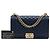 Borsa a tracolla Chanel Boy Flap in pelle d'agnello matelassé blu, dimensione Old Medium - vista 7