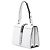 Borsa Satchel Elektra con borchie in pelle City Calf e Saffiano bianca Prada Bianco - vista 2