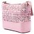 Borsa a tracolla Gabrielle Chanel Medium in tweed e vitello rosa - vista 2