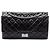 Black Chanel Quilted Aged Calfskin Reissue 2.55 Double Flap 227 Shoulder Bag