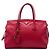 Roter Prada Vitello Daino Zip Top Umhängetasche