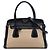 Prada Satchel-Tasche aus beigem Canvas mit bicolor Saffiano-Lederbesatz