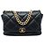 Borsa Chanel 19 Flap Maxi in Pelle di Agnello Nera Nero