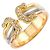 Cartier 2C #51 Ring aus drei Farben Gold mit Diamanten