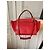 Céline Bolsa Celine Trapèze em Píton e Camurça Vermelha Vermelho - vista 3