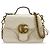 Gucci GG Marmont Top Handle Flap Matelasse Leather Mini Bianco