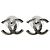 Orecchini a bottone Chanel Coco Mark in metallo argentato Argento - vista 2