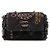 Bolso de Hombro Chanel Mini Matelassé Coco Mark con Cadena Negro Multicolor