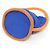 Hermès Bolsa de mão Hermes em algodão azul e laranja - vista 2