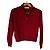 Brunello Cucinelli Roter Woll- und Kaschmirpullover mit Reißverschluss Bordeaux
