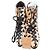Botas de salto anabela Alaïa em couro de bezerro e leopardo Marrom Preto