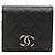 Portafoglio bi-fold Chanel Coco Mark Matelassé Nero
