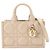 Christian Dior Macro Cannage Book Tote Mini Beige