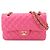 Borsa a tracolla Chanel Matelasse 23 con catena in rosa