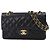 Chanel Matelassé Schultertasche mit Kette Schwarz