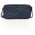Clutch Chanel CC Double Zip con Catena in Pelle di Agnello Chevron Blu navy - vista 2