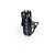 Clutch Chanel CC Double Zip con Catena in Pelle di Agnello Chevron Blu navy - vista 4