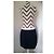 Mini gonna bicolore Diane Von Furstenberg Sloane Bianco Blu Blu navy - vista 3