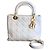 Christian Dior Borsa Lady Dior in Pelle Avorio Beige