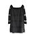 Prada Vestido Mini de Seda e Renda Primavera 2015 Preto - vista 5