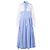 Autre Marque Vestido maxi de algodón de cuadros vichy azul y blanco Vivetta