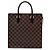 Borsa Tote Louis Vuitton Damier Ebene Venice Sac Plat Marrone